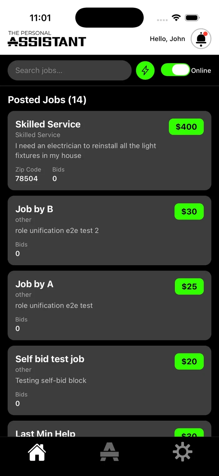 P.A.T Assistant app screen